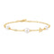 Gold Shell Pearl and Star Station Bracelet